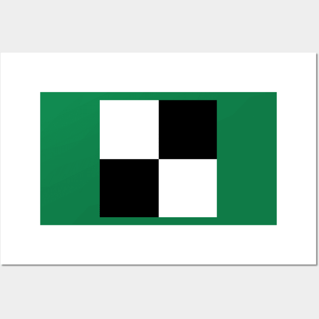 Black and White Checkerboard Squares Wall Art by MacSquiddles